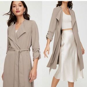 ARITZIA Babaton Quincey Flowy Trench Coat in Modern Taupe small